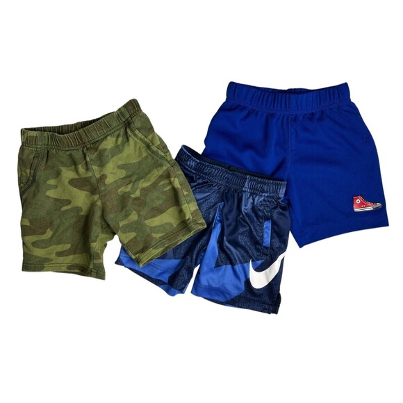 Bundle of 3 Boys Casual Gym Shorts  Size 2T & 3T  Athletic Nike Converse Carters - Picture 1 of 13